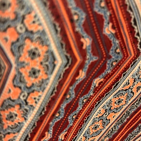 Geometric Red Spaghetti Strap Top - Picture 2 of 5